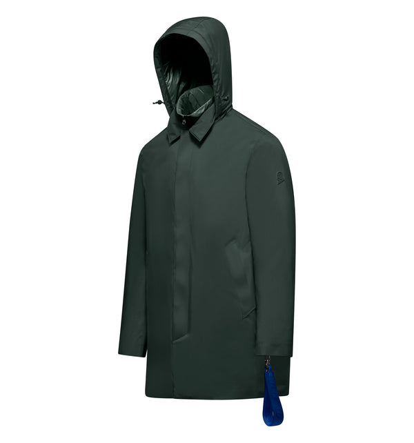 Wattierte Herrenjacke mit Kapuze
