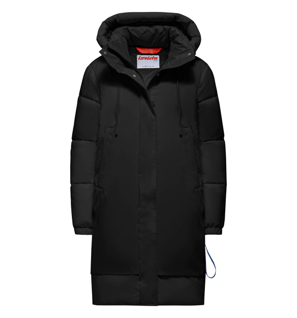 Women's long padded hooded jacket - 90 / S