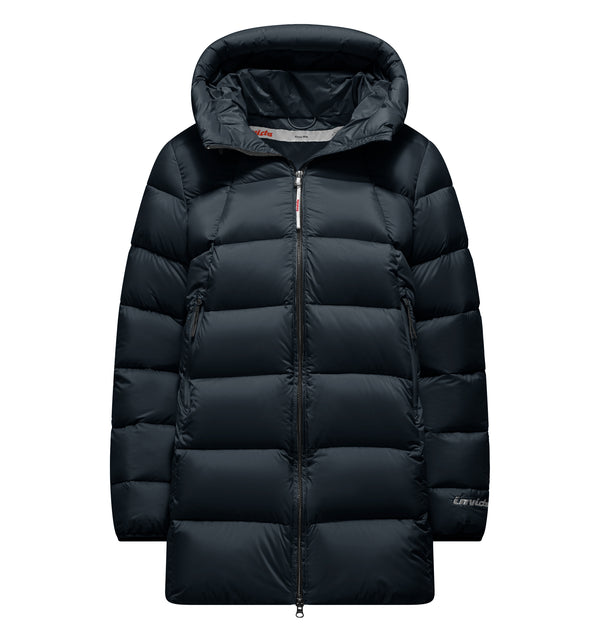 Piumino lungo da donna con cappuccio e zip - 205 / XS