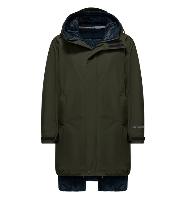 Parka lungo da donna con giacca imbottita staccabile - 3020 / XS