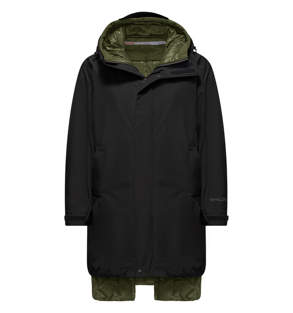 Parka lungo da donna con giacca imbottita staccabile - 9034 / XS