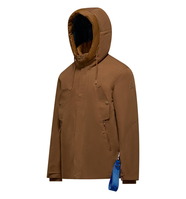 Men's padded jacket with hood