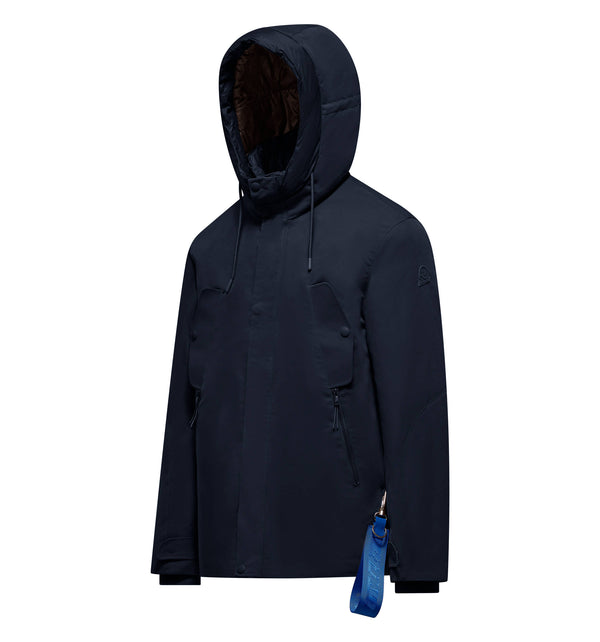 Men's padded jacket with hood