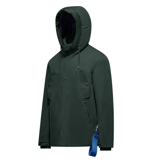 Men's padded jacket with hood