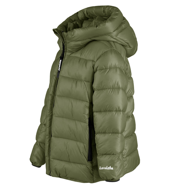 Piumino da bambino con cappuccio e imbottitura sintetica