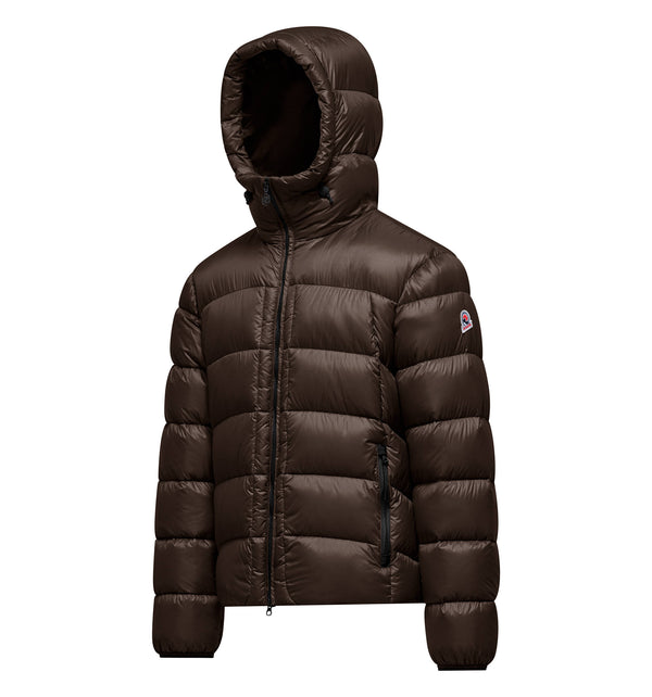 Herren-Daunenjacke aus Nylon mit Kapuze