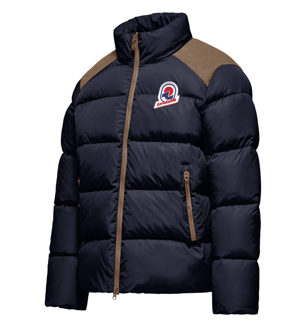Men's padded jacket with a high collar