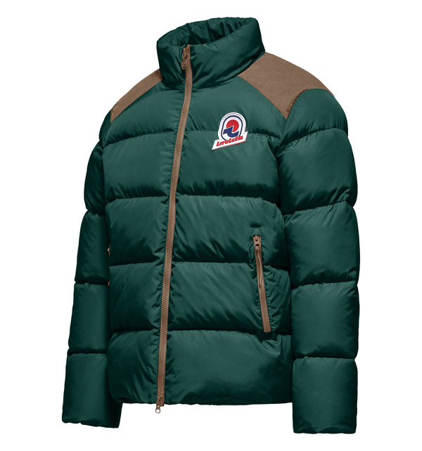 Men's padded jacket with a high collar