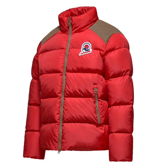 Men's padded jacket with a high collar