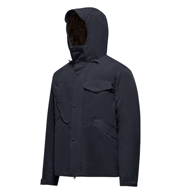 Men's short hooded parka