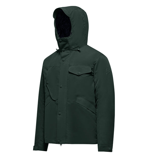 Men's short hooded parka