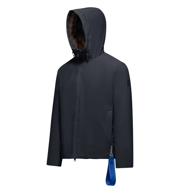 Men's lined hooded jacket