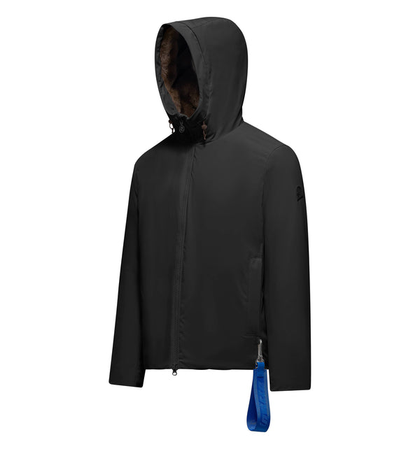 Men's lined hooded jacket