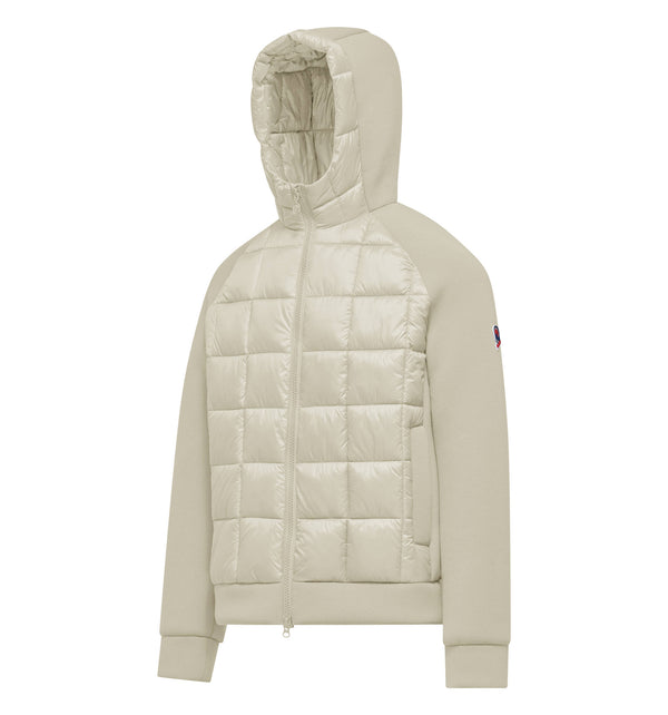 Herrenjacke aus Materialmix mit Kapuze