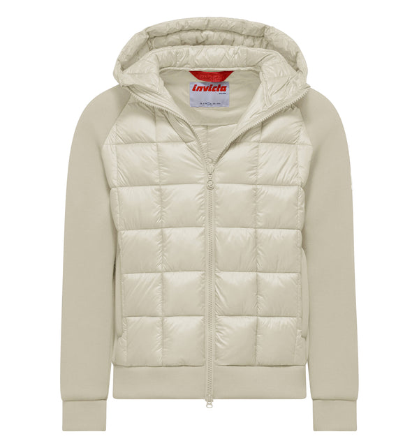 Herrenjacke aus Materialmix mit Kapuze - 134 / XXL