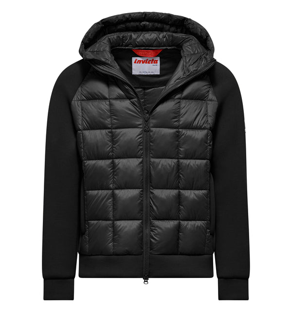Herrenjacke aus Materialmix mit Kapuze - 90 / XXL