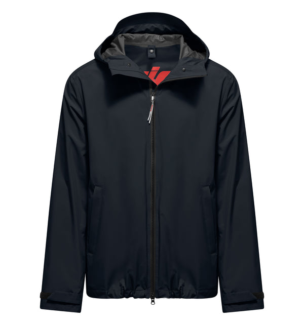 Giacca lunga da uomo non foderata con cappuccio e chiusura a zip resistente all'acqua - 297 / S