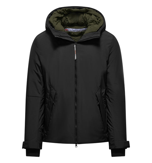 Giaccone lungo da uomo con cappuccio e imbottitura sintetica - 090 / S