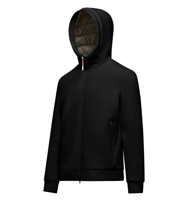 Giacca da uomo in neoprene con cappuccio