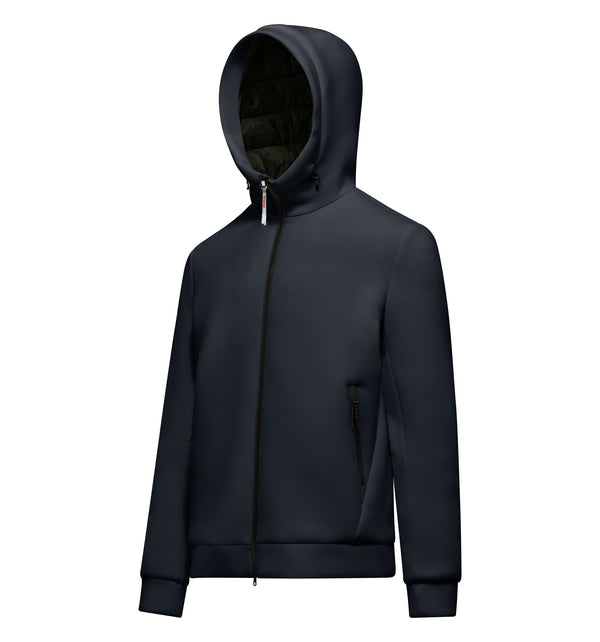 Giacca da uomo in neoprene con cappuccio