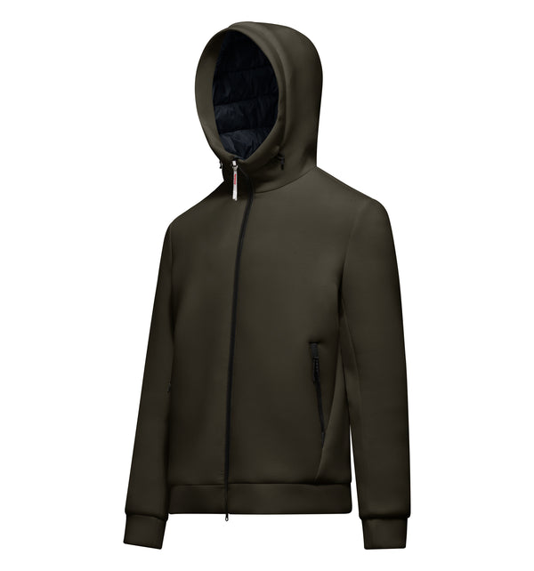 Giacca da uomo in neoprene con cappuccio