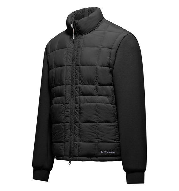 Giacca da uomo in nylon trapuntato e neoprene