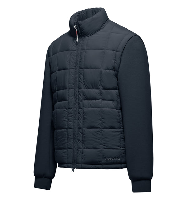 Giacca da uomo in nylon trapuntato e neoprene