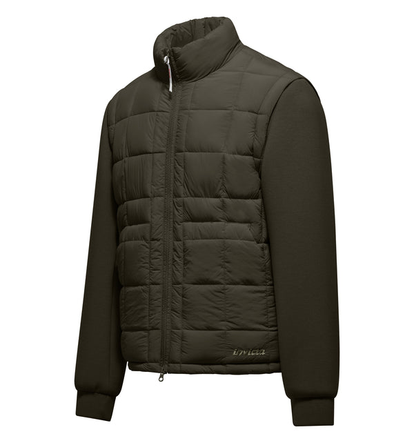 Giacca da uomo in nylon trapuntato e neoprene