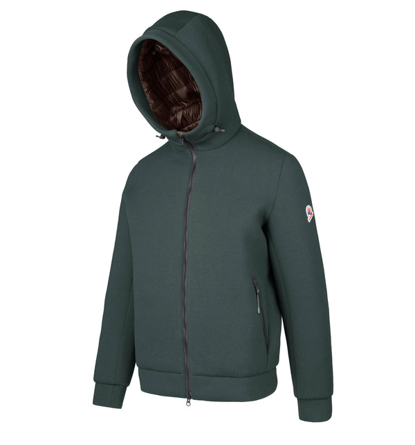 Men's hooded sweatshirt jacket