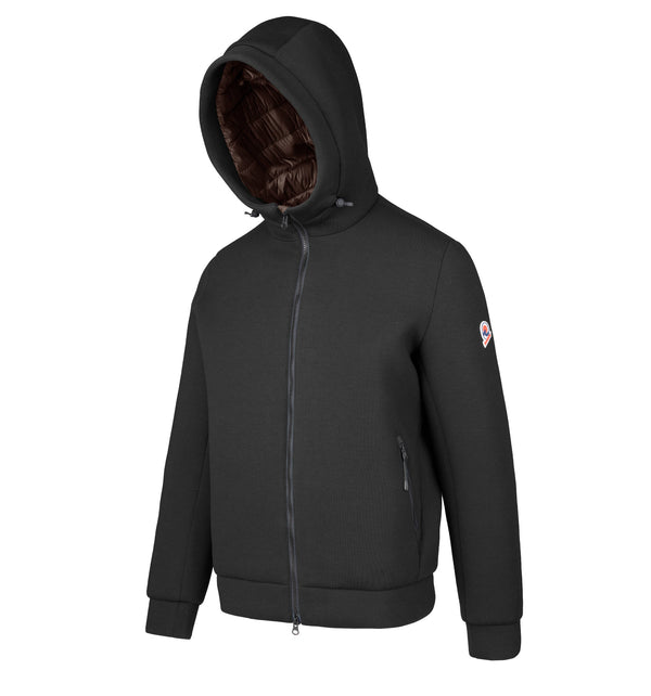 Men's hooded sweatshirt jacket
