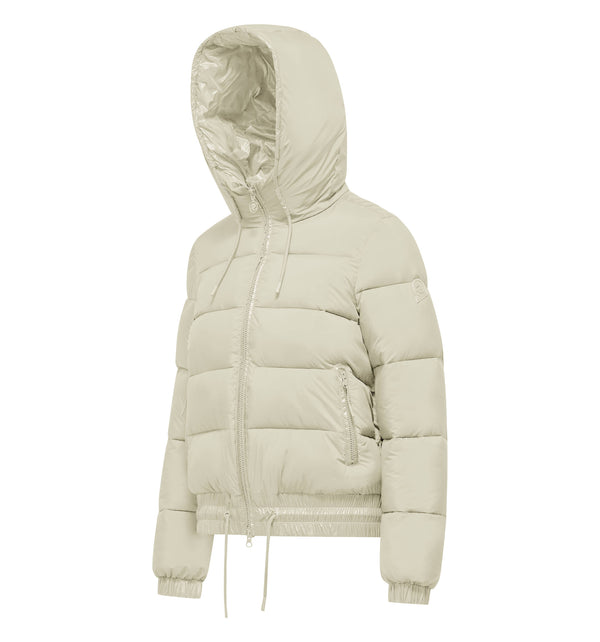 Wattierte Damenjacke mit Kapuze