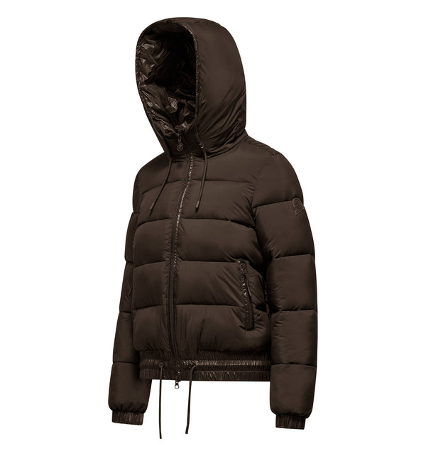 Wattierte Damenjacke mit Kapuze