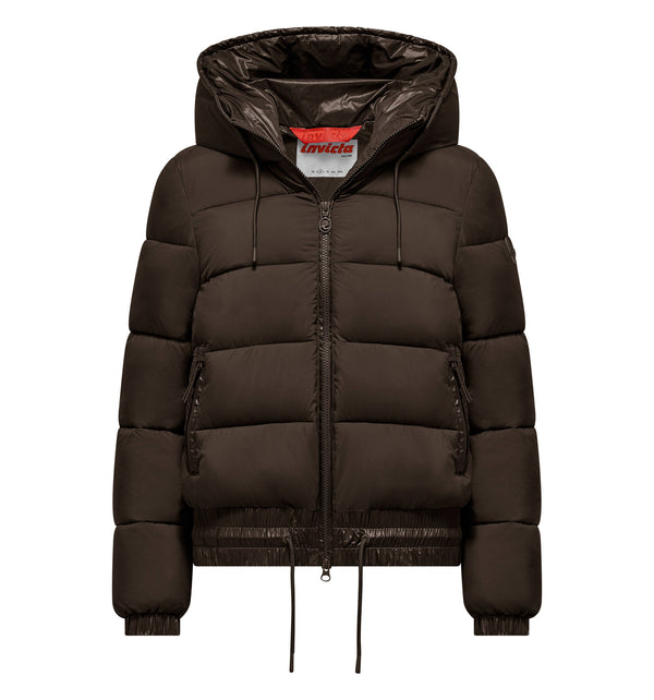 Wattierte Damenjacke mit Kapuze - 14 / XS