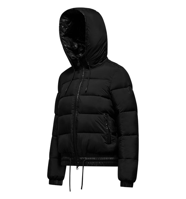 Wattierte Damenjacke mit Kapuze