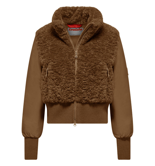 Women's short bi-material jacket - 127 / L