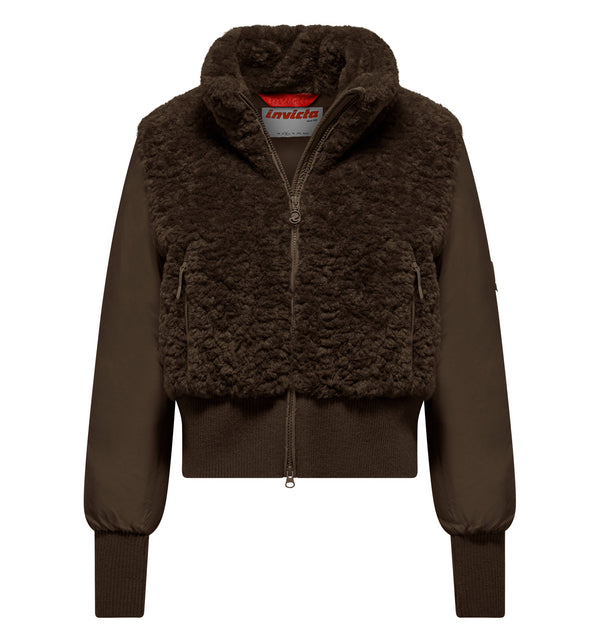 Women's short bi-material jacket - 14 / XS