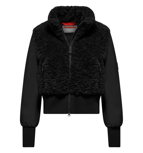 Women's short bi-material jacket - 90 / XS