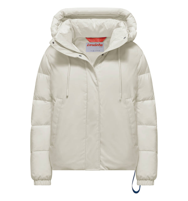 Women's hooded bi-material jacket - 134 / XS