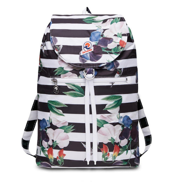 MINISAC GRAPHIC PACKABLE BACKPACK - Stripes Flowers