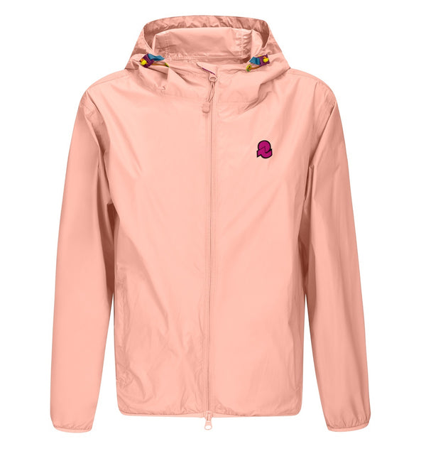 Woman’s jacket with hood, windproof, heat-sealed, packable