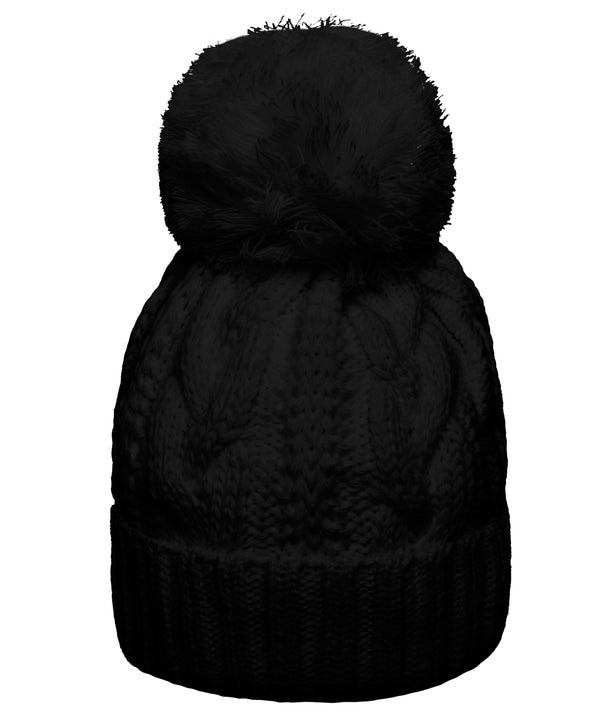 Wool blend beanie with fold